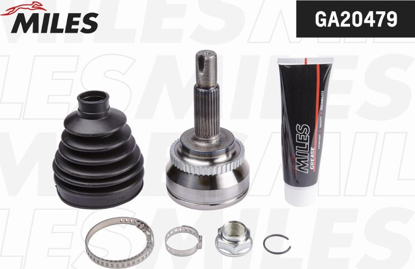 Miles GA20479 - Шарнирный комплект, ШРУС, приводной вал autospares.lv