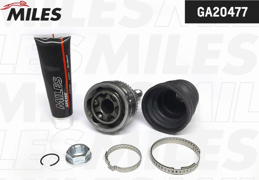 Miles GA20477 - Шарнирный комплект, ШРУС, приводной вал autospares.lv