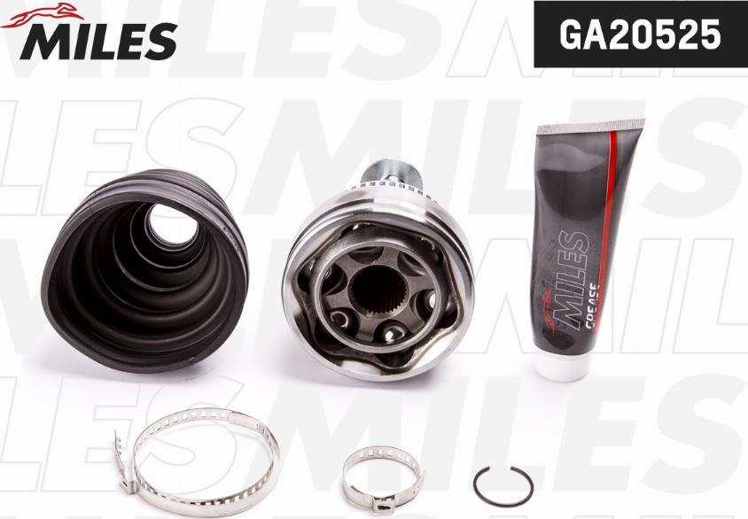 Miles GA20525 - Шарнирный комплект, ШРУС, приводной вал autospares.lv