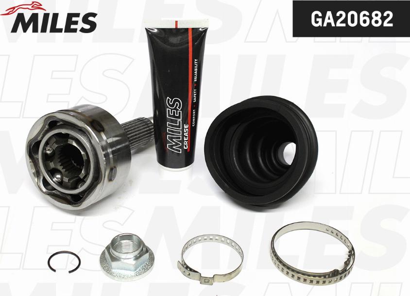 Miles GA20682 - Шарнирный комплект, ШРУС, приводной вал autospares.lv