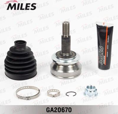 Miles GA20670 - Шарнирный комплект, ШРУС, приводной вал autospares.lv