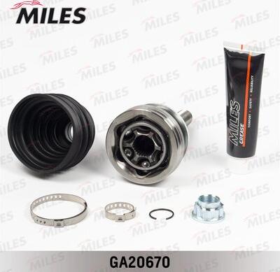 Miles GA20670 - Шарнирный комплект, ШРУС, приводной вал autospares.lv