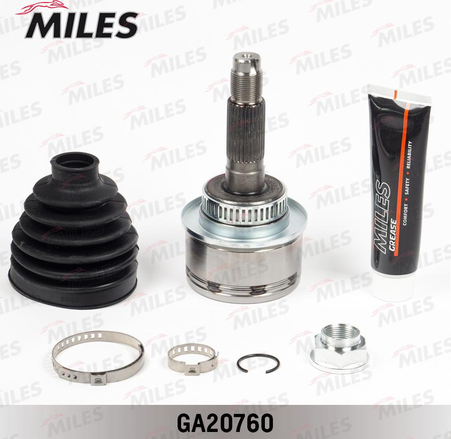 Miles GA20760 - Шарнирный комплект, ШРУС, приводной вал autospares.lv