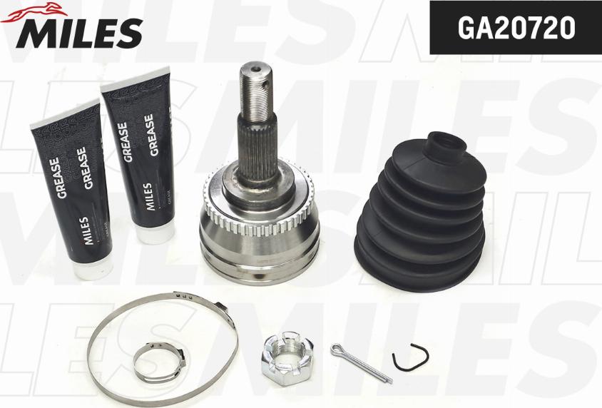 Miles GA20720 - Шарнирный комплект, ШРУС, приводной вал autospares.lv