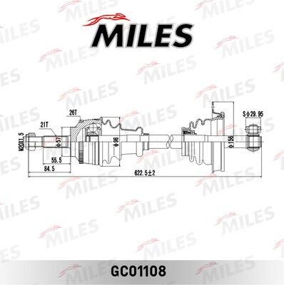 Miles GC01108 - Приводной вал autospares.lv