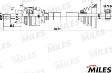Miles GC01123 - Приводной вал autospares.lv