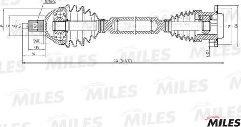 Miles GC02125 - Приводной вал autospares.lv