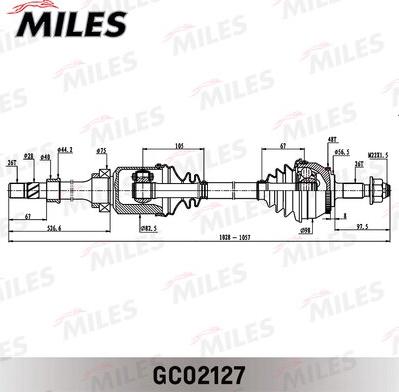 Miles GC02127 - Приводной вал autospares.lv