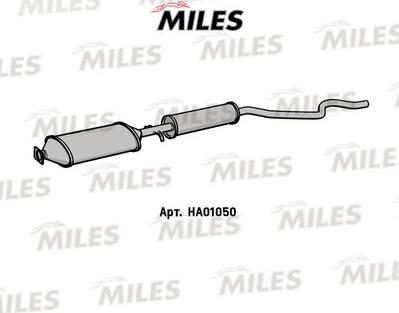 Miles HA01050 - Средний глушитель выхлопных газов autospares.lv