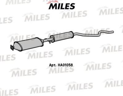 Miles HA01058 - Средний глушитель выхлопных газов autospares.lv