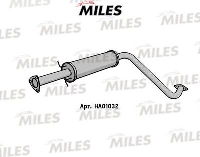 Miles HA01032 - Средний глушитель выхлопных газов autospares.lv