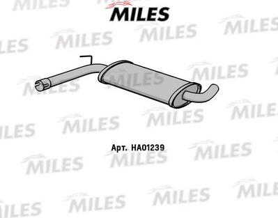 Miles HA01239 - Средний глушитель выхлопных газов autospares.lv