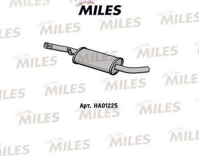 Miles HA01225 - Средний глушитель выхлопных газов autospares.lv