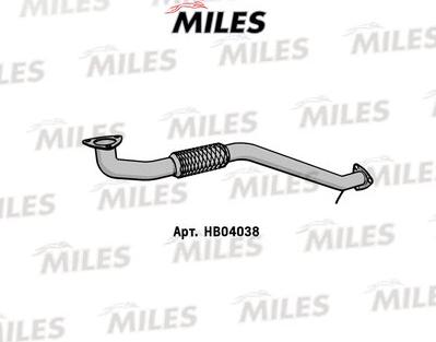 Miles HB04038 - Труба выхлопного газа autospares.lv