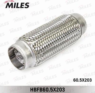 Miles HBFB60.5X203 - Гофрированная труба, выхлопная система autospares.lv