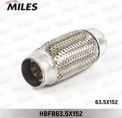 Miles HBFB63.5X152 - Гофрированная труба, выхлопная система autospares.lv