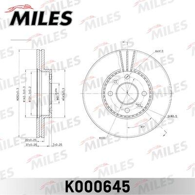 Miles K000645 - Тормозной диск autospares.lv