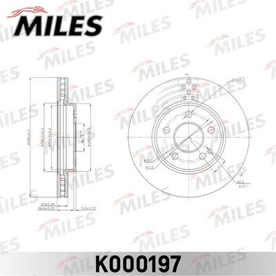 Miles K000197 - Тормозной диск autospares.lv