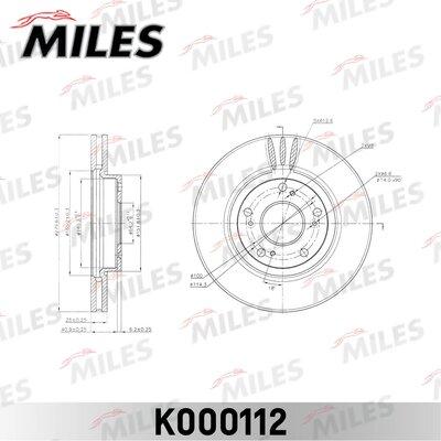 Miles K000112 - Тормозной диск autospares.lv