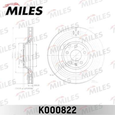 Miles K000822 - Тормозной диск autospares.lv