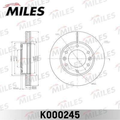 Miles K000245 - Тормозной диск autospares.lv