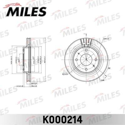 Miles K000214 - Тормозной диск autospares.lv