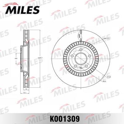 Miles K001309 - Тормозной диск autospares.lv