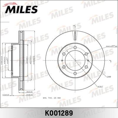 Miles K001289 - Тормозной диск autospares.lv