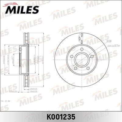 Miles K001235 - Тормозной диск autospares.lv