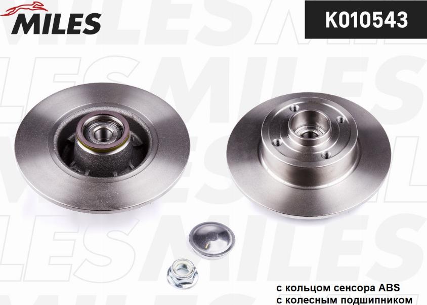 Miles K010543 - Тормозной диск autospares.lv