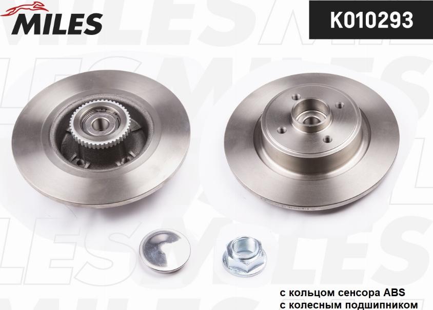 Miles K010293 - Тормозной диск autospares.lv