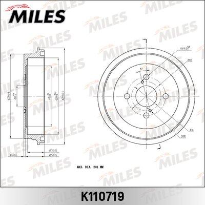 Miles K110719 - Тормозной барабан autospares.lv