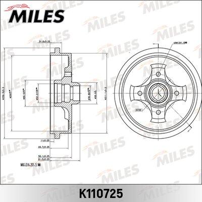 Miles K110725 - Тормозной барабан autospares.lv