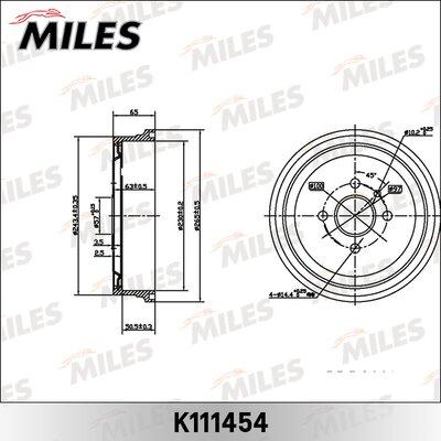 Miles K111454 - Тормозной барабан autospares.lv