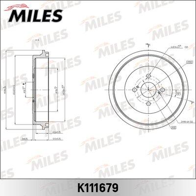 Miles K111679 - Тормозной барабан autospares.lv