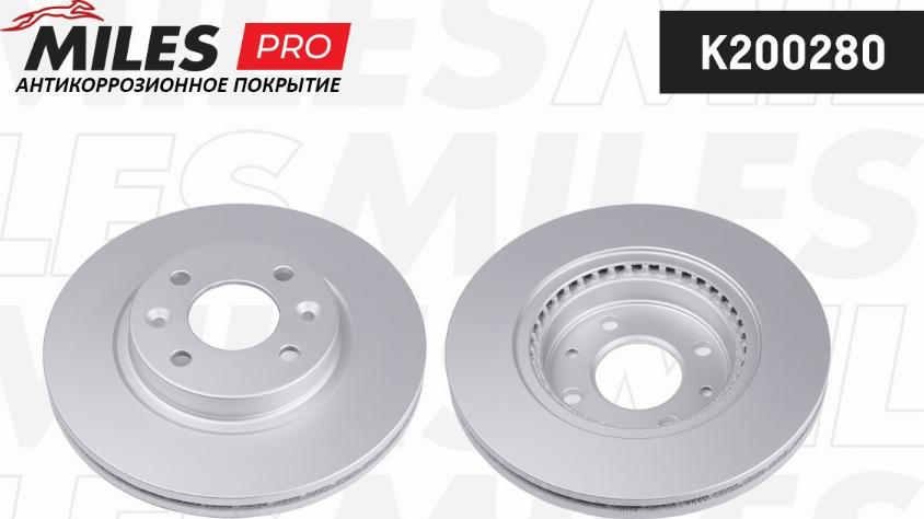 Miles K200280 - Тормозной диск autospares.lv