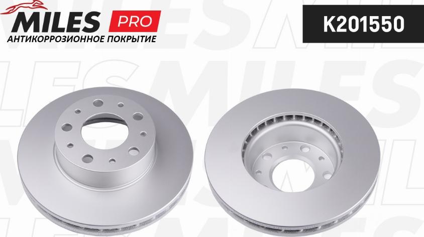 Miles K201550 - Тормозной диск autospares.lv