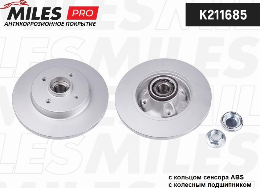 Miles K211685 - Тормозной диск autospares.lv