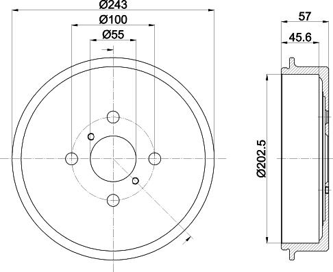 Mintex MBD404 - Тормозной барабан autospares.lv