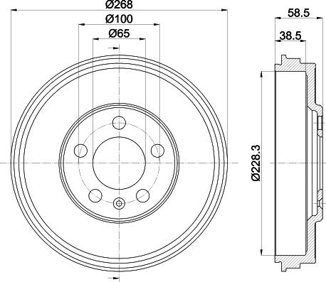 Mintex MBD408 - Тормозной барабан autospares.lv