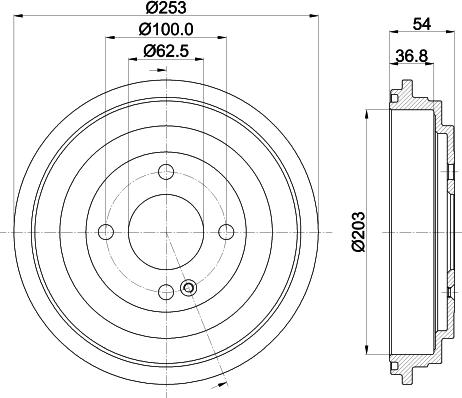 Mintex MBD415 - Тормозной барабан autospares.lv