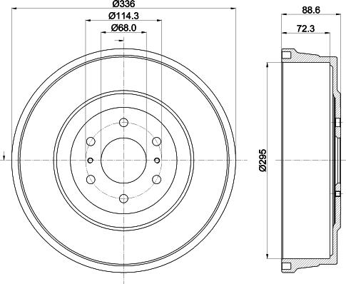 Mintex MBD413 - Тормозной барабан autospares.lv