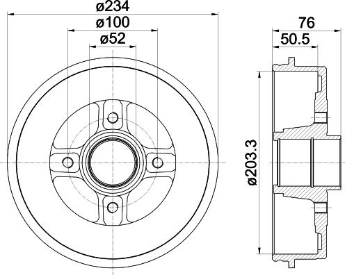 Mintex MBD044 - Тормозной барабан autospares.lv