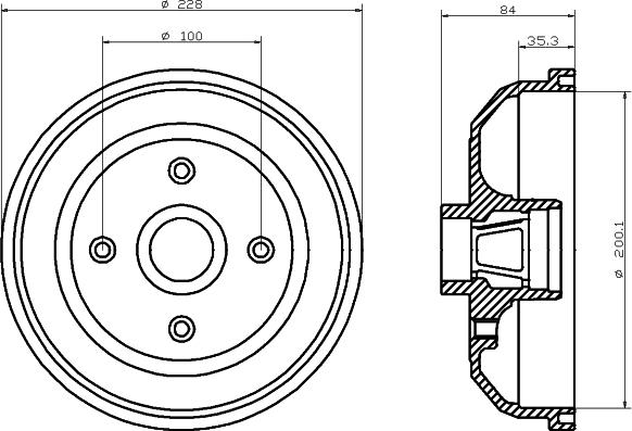 Mintex MBD047 - Тормозной барабан autospares.lv