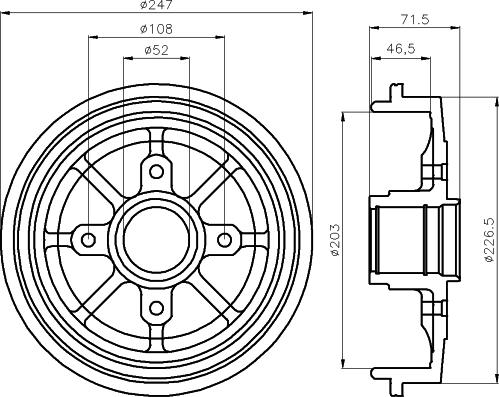 Mintex MBD055 - Тормозной барабан autospares.lv