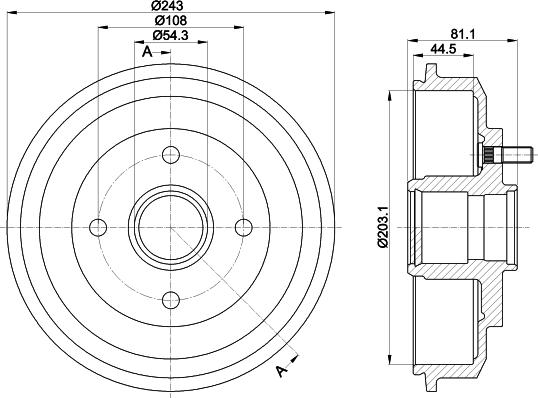 Mintex MBD064 - Тормозной барабан autospares.lv