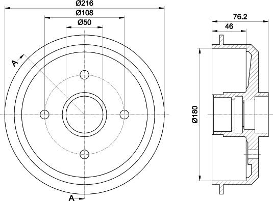 Mintex MBD005 - Тормозной барабан autospares.lv