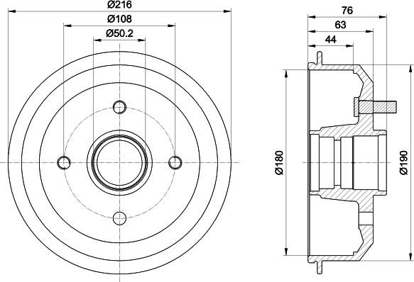 Mintex MBD008 - Тормозной барабан autospares.lv