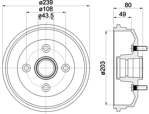 Mintex MBD016 - Тормозной барабан autospares.lv