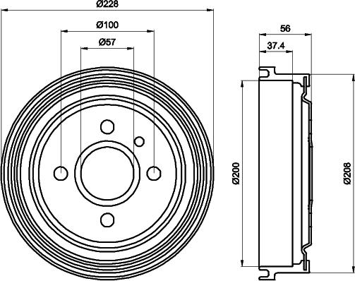 Mintex MBD013 - Тормозной барабан autospares.lv